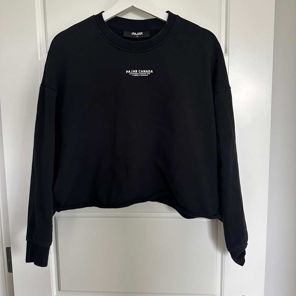 Pajar Black Cropped Long Sleeve Hoodie